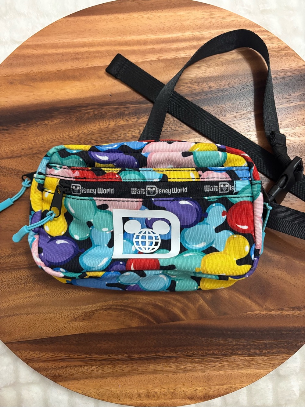 Walt Disney World Multicolor Mickey Balloons Belt Bag Fanny Pack